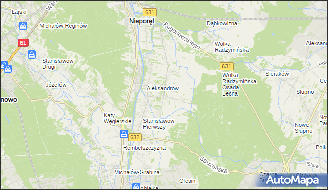 mapa Izabelin gmina Nieporęt, Izabelin gmina Nieporęt na mapie Targeo