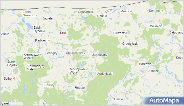 mapa Jagoczany, Jagoczany na mapie Targeo
