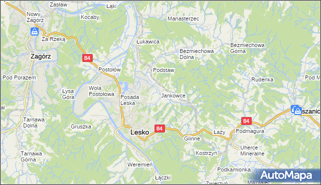 mapa Jankowce, Jankowce na mapie Targeo