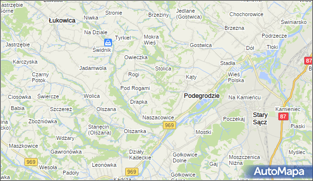 mapa Juraszowa, Juraszowa na mapie Targeo