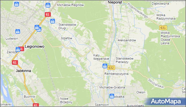 mapa Kąty Węgierskie, Kąty Węgierskie na mapie Targeo
