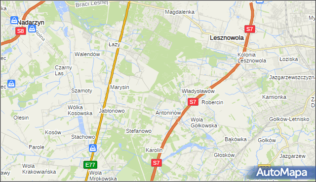 mapa Kuleszówka, Kuleszówka na mapie Targeo