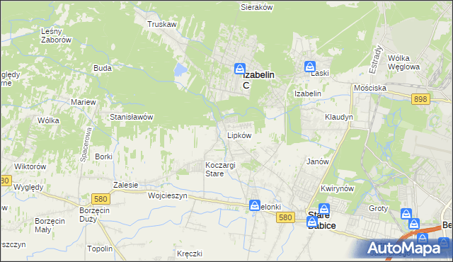 mapa Lipków, Lipków na mapie Targeo