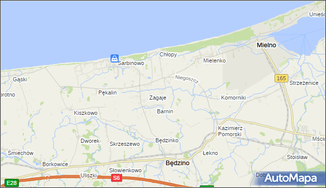 mapa Niegoszcz, Niegoszcz na mapie Targeo
