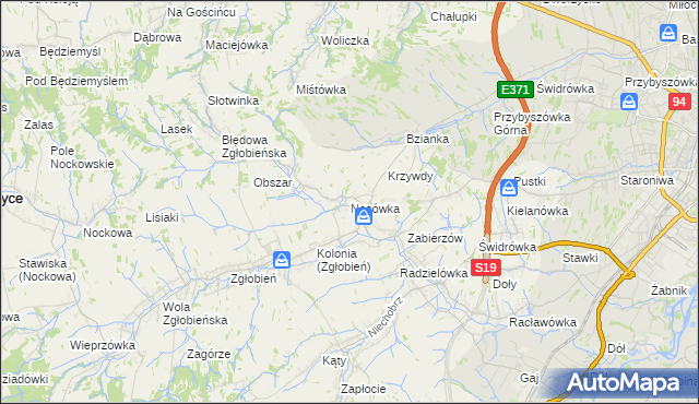 mapa Nosówka, Nosówka na mapie Targeo