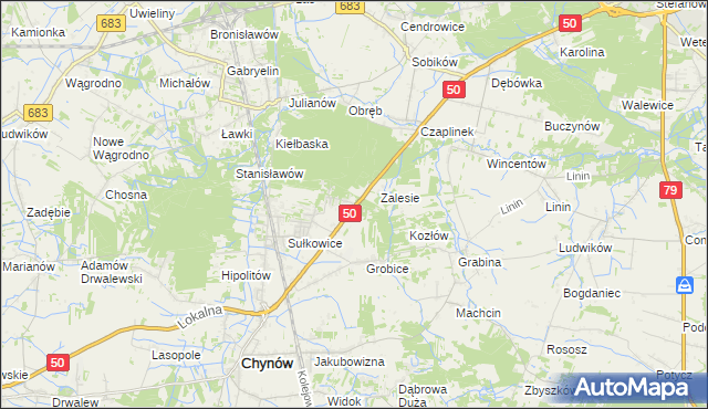 mapa Nowe Grobice, Nowe Grobice na mapie Targeo