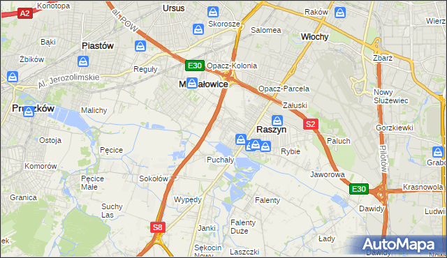 mapa Nowe Grocholice, Nowe Grocholice na mapie Targeo