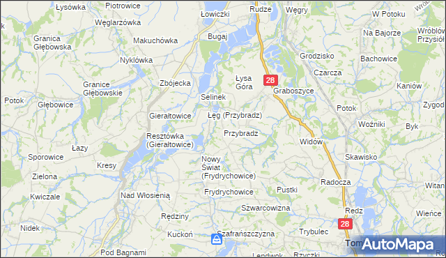 mapa Przybradz, Przybradz na mapie Targeo