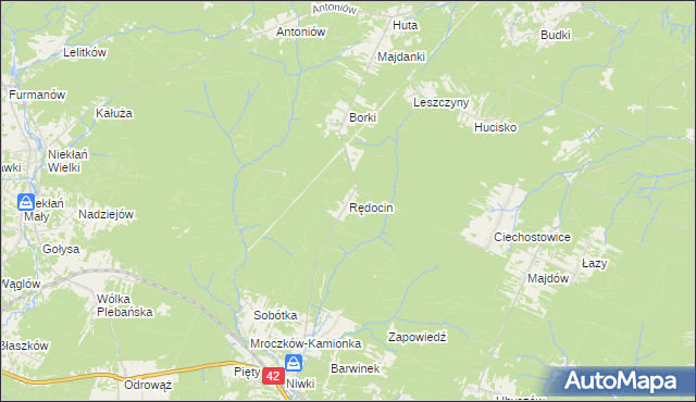 mapa Rędocin, Rędocin na mapie Targeo