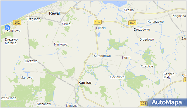 mapa Skrobotowo, Skrobotowo na mapie Targeo