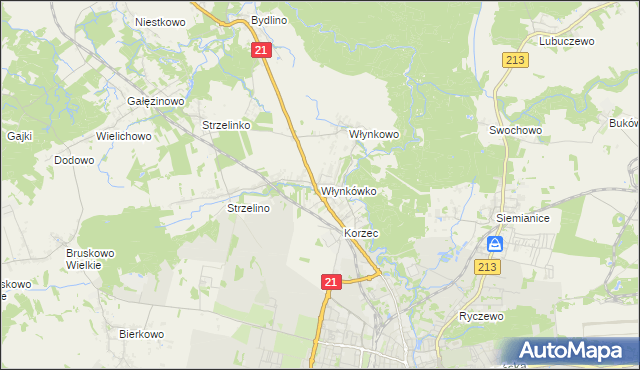 mapa Włynkówko, Włynkówko na mapie Targeo