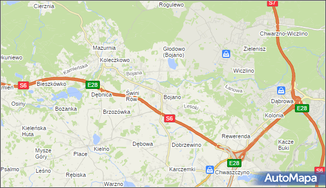 mapa Bojano, Bojano na mapie Targeo