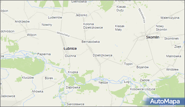 mapa Dzietrzkowice, Dzietrzkowice na mapie Targeo