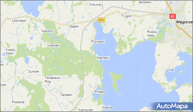 mapa Mamerki, Mamerki na mapie Targeo