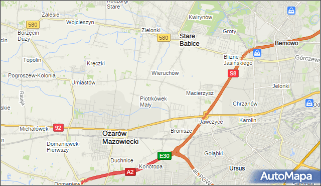 mapa Piotrkówek Duży, Piotrkówek Duży na mapie Targeo