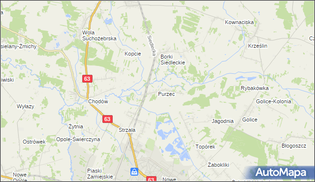 mapa Purzec, Purzec na mapie Targeo