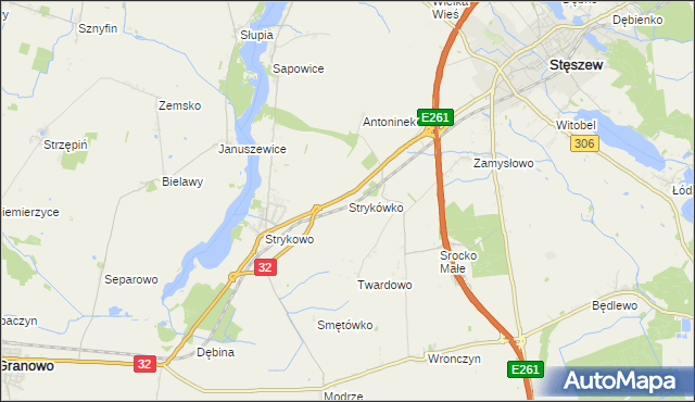 mapa Strykówko, Strykówko na mapie Targeo