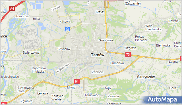 mapa Tarnów, Tarnów na mapie Targeo