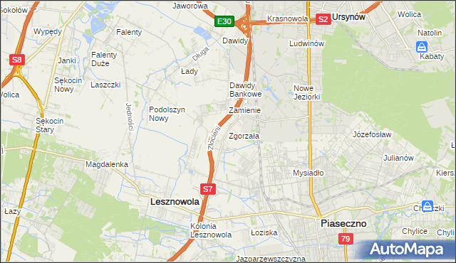 mapa Zgorzała, Zgorzała na mapie Targeo