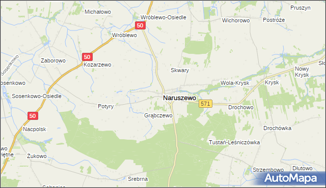 mapa Naruszewo, Naruszewo na mapie Targeo