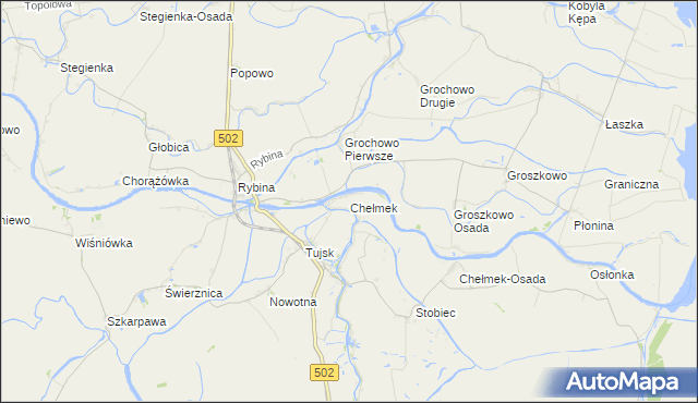 mapa Chełmek gmina Stegna, Chełmek gmina Stegna na mapie Targeo