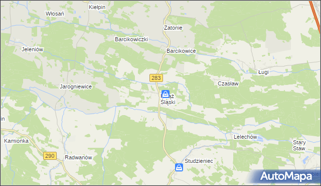 mapa Książ Śląski, Książ Śląski na mapie Targeo