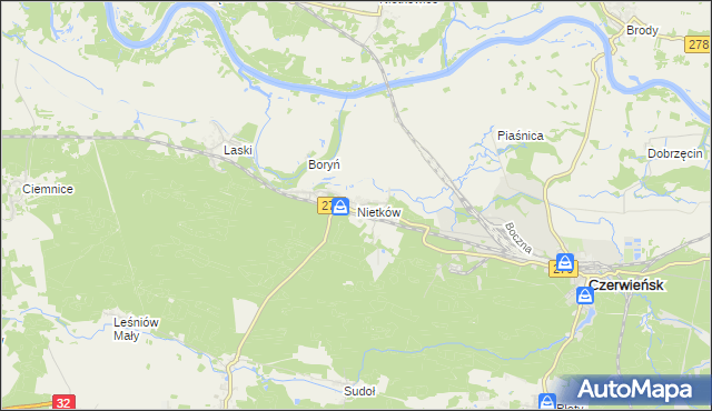 mapa Nietków, Nietków na mapie Targeo