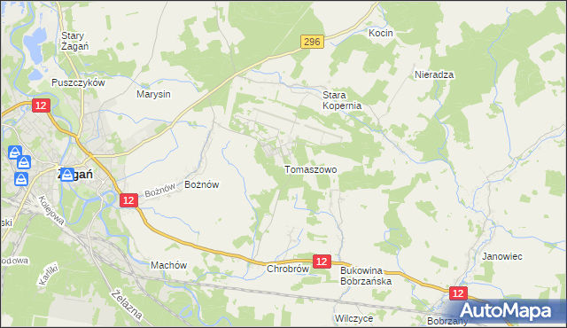 mapa Tomaszowo, Tomaszowo na mapie Targeo