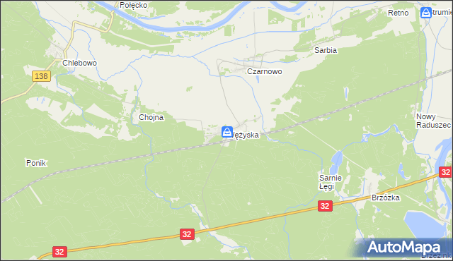 mapa Wężyska, Wężyska na mapie Targeo