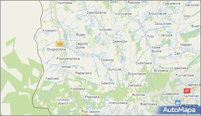 mapa Dzianisz, Dzianisz na mapie Targeo