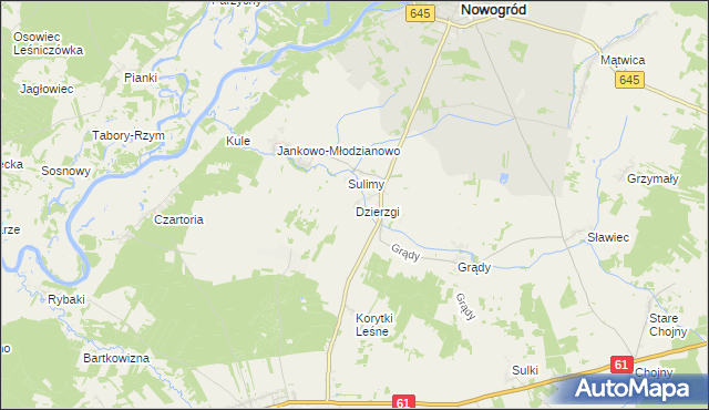 mapa Dzierzgi, Dzierzgi na mapie Targeo
