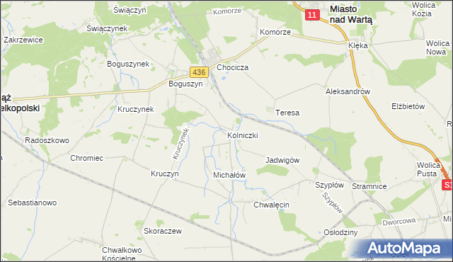 mapa Kolniczki, Kolniczki na mapie Targeo