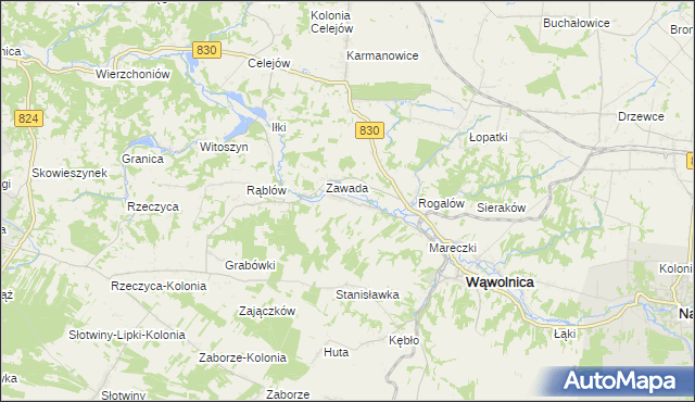 mapa Bartłomiejowice gmina Wąwolnica, Bartłomiejowice gmina Wąwolnica na mapie Targeo