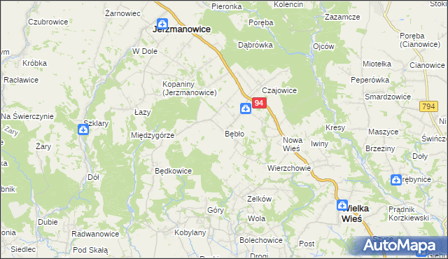 mapa Bębło, Bębło na mapie Targeo