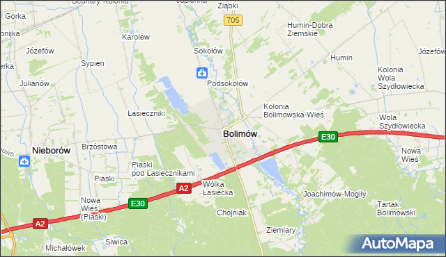 mapa Bolimów, Bolimów na mapie Targeo