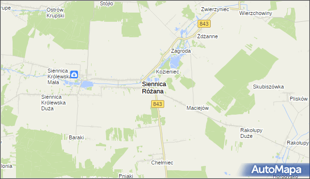 mapa Boruń, Boruń na mapie Targeo