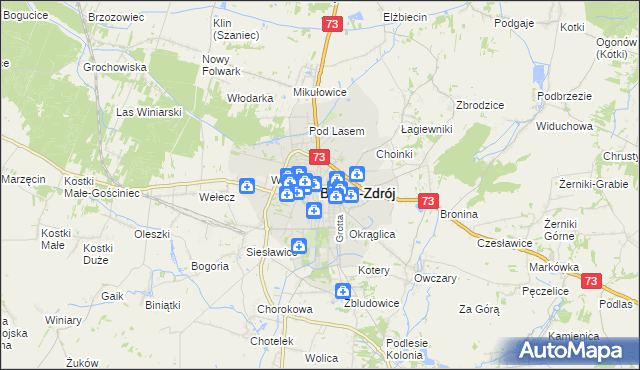 mapa Busko-Zdrój, Busko-Zdrój na mapie Targeo