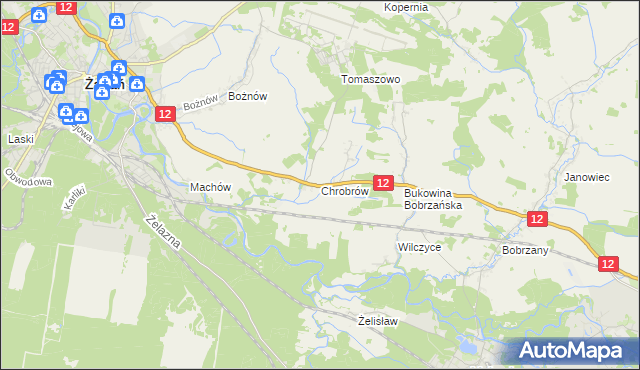 mapa Chrobrów, Chrobrów na mapie Targeo