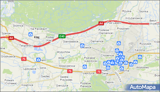 mapa Cikowice, Cikowice na mapie Targeo