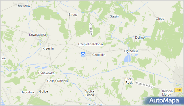 mapa Czepielin, Czepielin na mapie Targeo