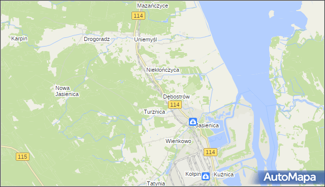 mapa Dębostrów, Dębostrów na mapie Targeo