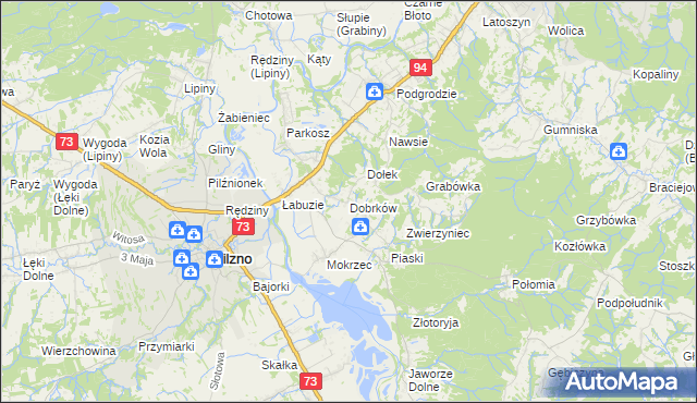 mapa Dobrków, Dobrków na mapie Targeo