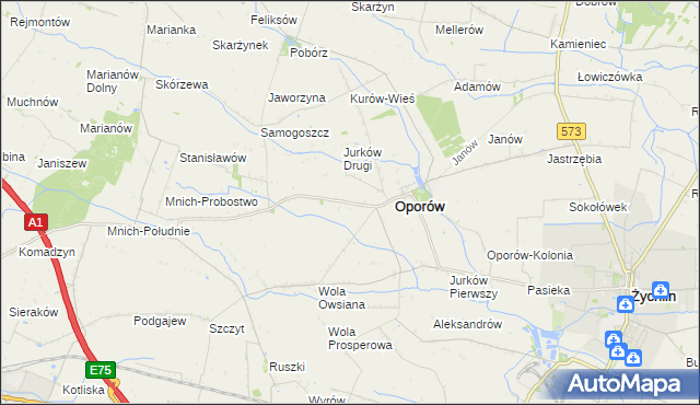 mapa Dobrzewy, Dobrzewy na mapie Targeo