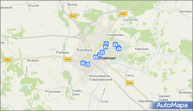 mapa Działdowo, Działdowo na mapie Targeo