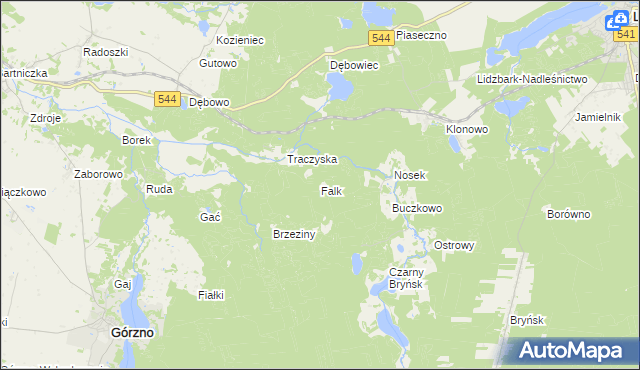 mapa Falk, Falk na mapie Targeo