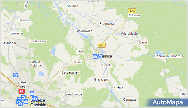 mapa Jemielnica, Jemielnica na mapie Targeo