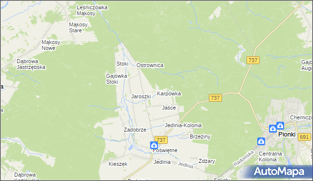 mapa Karpówka, Karpówka na mapie Targeo