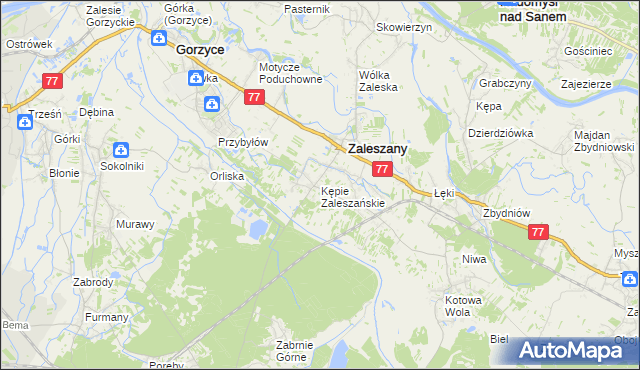 mapa Kępie Zaleszańskie, Kępie Zaleszańskie na mapie Targeo