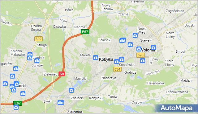 mapa Kobyłka, Kobyłka na mapie Targeo