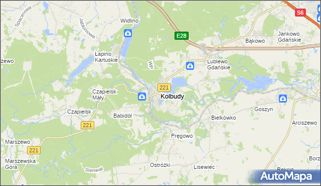 mapa Kolbudy, Kolbudy na mapie Targeo